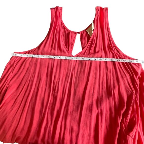 Free People Salmon Pink Tunic Top Shirt Womens Size Medium Oversized Pockets - Picture 9 of 11